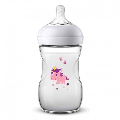 شیشه شیر طلقی نچرال فیلیپس اونت طرح اسب تک شاخ Philips Avent