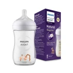 شیشه شیر ضد چکه 260 میل اونت طرحدار زرافه و کوالا Avent - Image 3